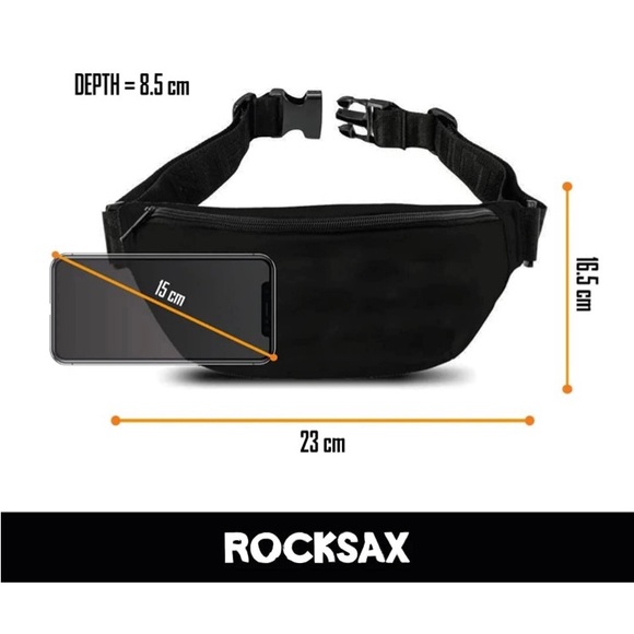 AC⚡️DC classic bum bag style, main compartment with zip-fastening, - Picture 3 of 6